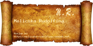 Melicska Rudolfina névjegykártya